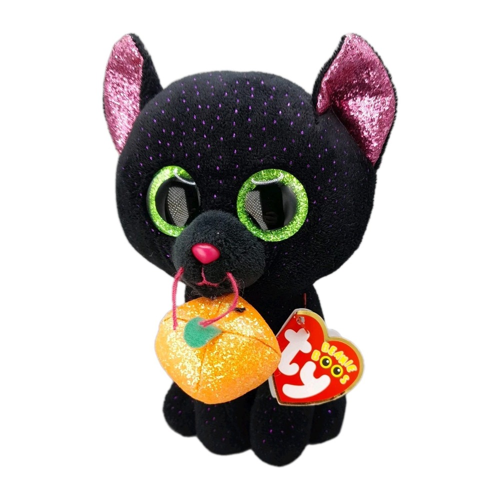 TY Beanie Boos POTION the Halloween Cat 6" Plush Glitter Eyes Stuffed Animal Toy